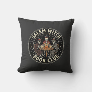 Coussin Club de lecture de sorcières de Salem Halloween Dé