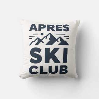 Coussin Club de montagne Logo Apres Ski - Hiver personnali