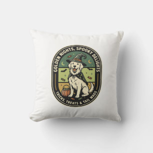 Coussin Club de nuit effrayant Retriever doré Halloween