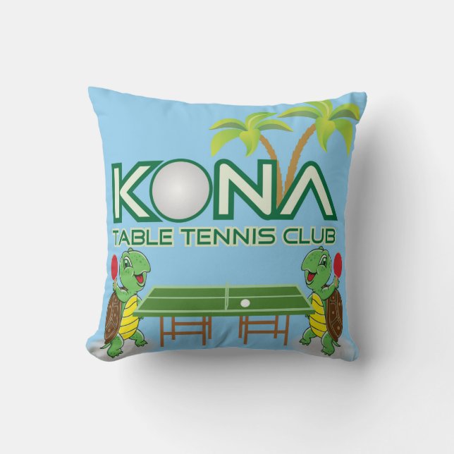 Coussin Club de ping-pong de Kona (Recto)