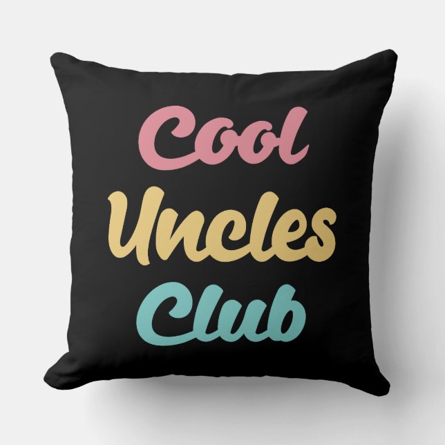 Coussin Club des oncles cool II (Recto)