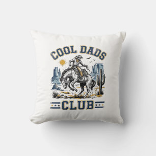 Coussin Club des papas cools conception de chemise Western