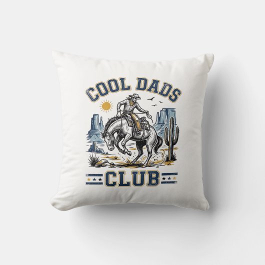 Coussin Club des papas cools conception de chemise Western (Recto)