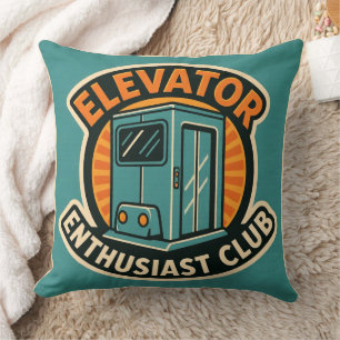 Coussin Club des passionnés d'ascenseurs – Design Moderne