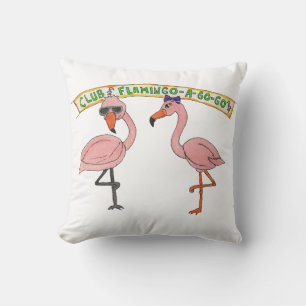 Coussin Club Flamant rose a Go-Go