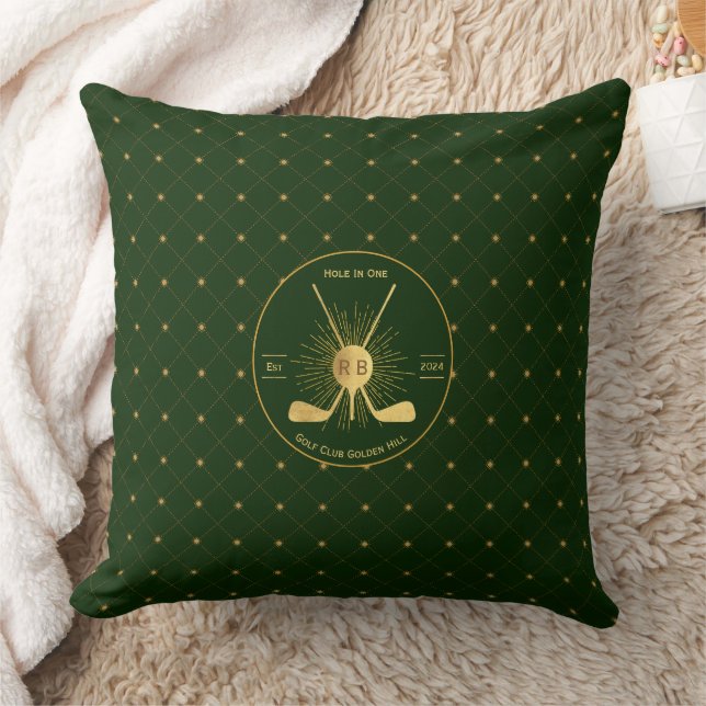Coussin Clubs de golf Gold personnalisés (Couverture)