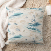 Coussin Coastal Beach Seashells Pillow (Couverture)