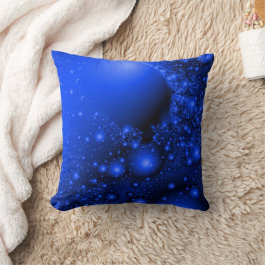 Coussin Cobalt Blue Universe Fractal Art (Couverture)