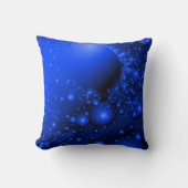 Coussin Cobalt Blue Universe Fractal Art (Recto)