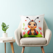 Coussin Coccinelle de dessin animé adorable (Chaise)