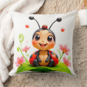 Coussin Coccinelle de dessin animé adorable (Couverture)