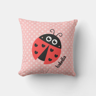 Coussin Coccinelle mignonne points tachetés décoration de 