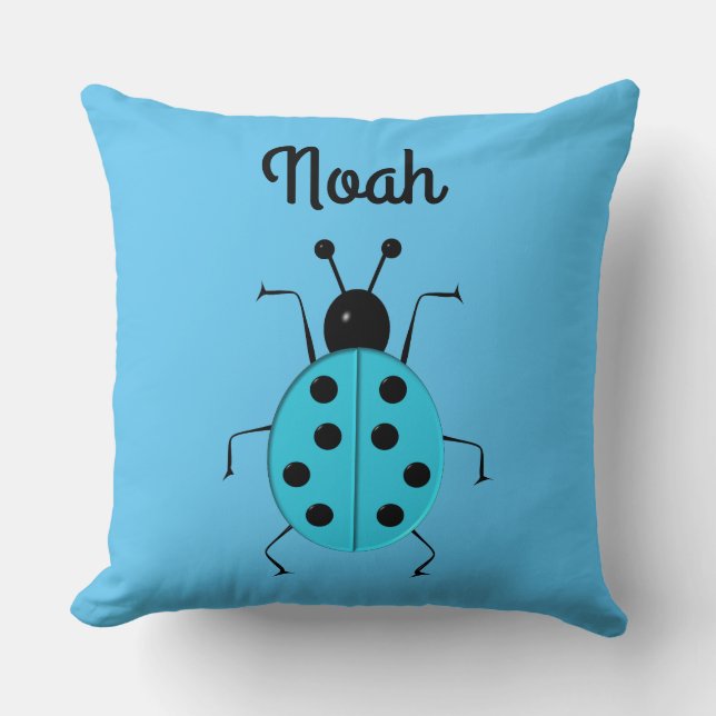 Coussin coccinelle, personnalisation (Recto)