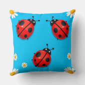 Coussin 🐞 Coccinelle Prairie Scène de Repos Décoration Fl (Verso)