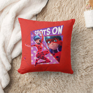 Coussin Coccinelle   Spots Sur Graphique Violet