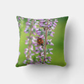 Coussin Coccinelle sur fleur violette - (Verso)