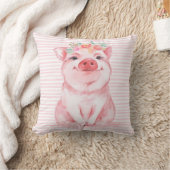 Coussin Cochon à l'aquarelle adorable (Couverture)