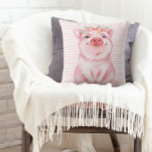 Coussin Cochon aquarelle adorable