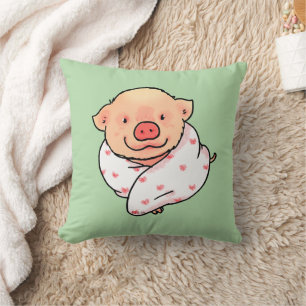 Coussin Cochon de bébé mignon enveloppé dans une couvertur