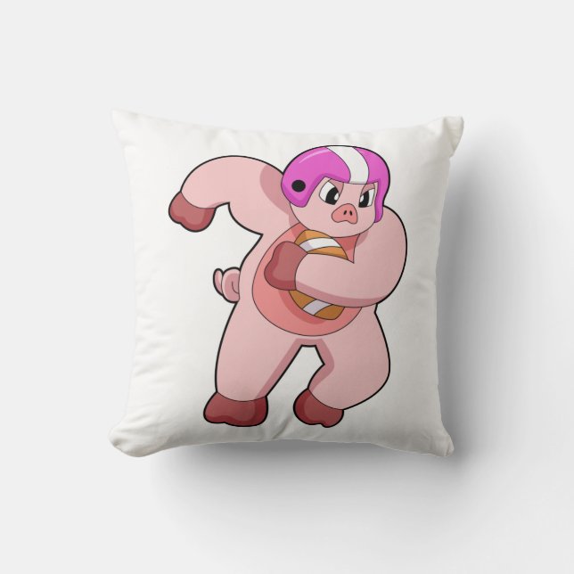 Coussin Cochon de football (Recto)