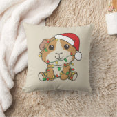 Coussin Cochon d'Inde Noël Animaux d'hiver Fêtes (Couverture)