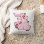 Coussin Cochon en mariée avec robe de mariée (Couverture)