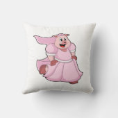 Coussin Cochon en mariée avec robe de mariée (Verso)