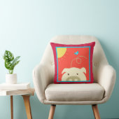 Coussin Cochon et papillon (Chaise)