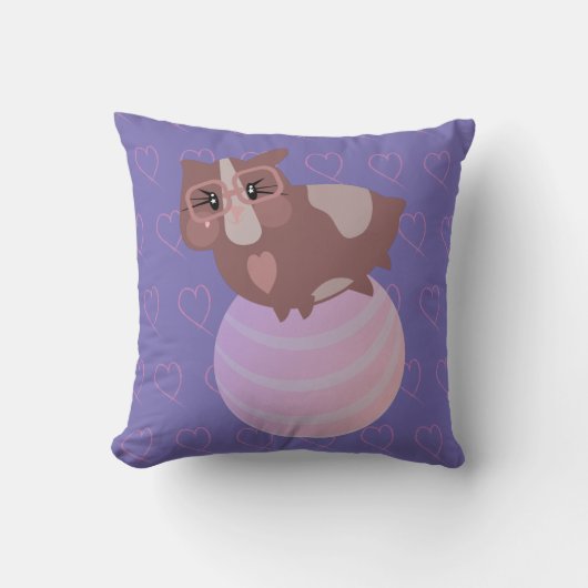 Coussin Cochons d'Inde mignons en exercice (Recto)