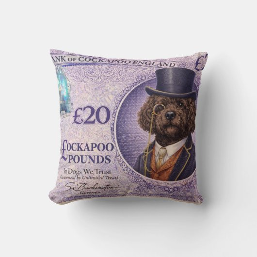 Coussin Cockapoo | Cadeau drôle pour amateur de ch (Recto)