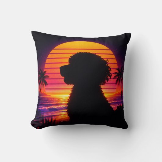 Coussin Cockapoo - Cadeau Rétro pour Amoureux de C (Recto)