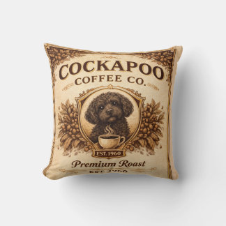 Coussin Cockapoo Coffee Co Pillow | Dog Lover Cushion Gift