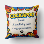 Coussin Cockapoo Definition Cushion Funny Dog Pillow Gift (Verso)