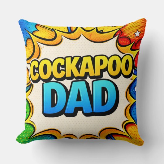 Coussin Cockapoo Papa | Cadeau drôle pour papa de (Recto)