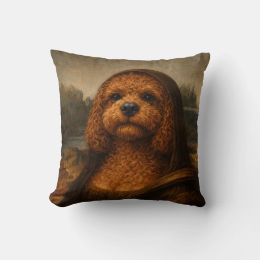 Coussin Cockapoo Pillow | Funny Dog Lover Art Cushion (Recto)