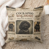 Coussin Cockapoo Whodunit | Cadeau drôle pour chie (Couverture)
