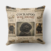 Coussin Cockapoo Whodunit | Cadeau drôle pour chie (Verso)