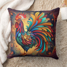 COCKEREL ABSTRAIT CUSHION