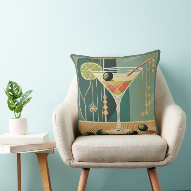 Coussin Cocktail de l'heure Moderne du milieu du siècle Ma (Chaise)