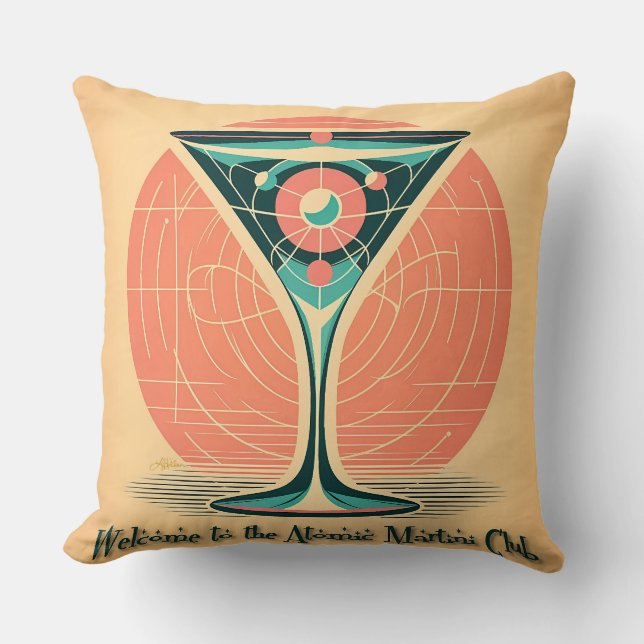 Coussin Cocktail du Quantum Entanglement Atomic Martini Cl (Recto)