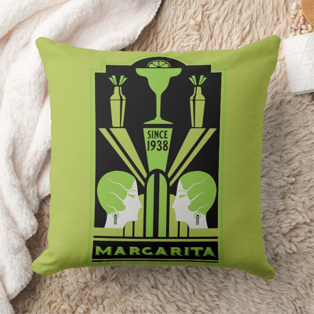 Coussin Cocktail Margarita Art Déco (Couverture)