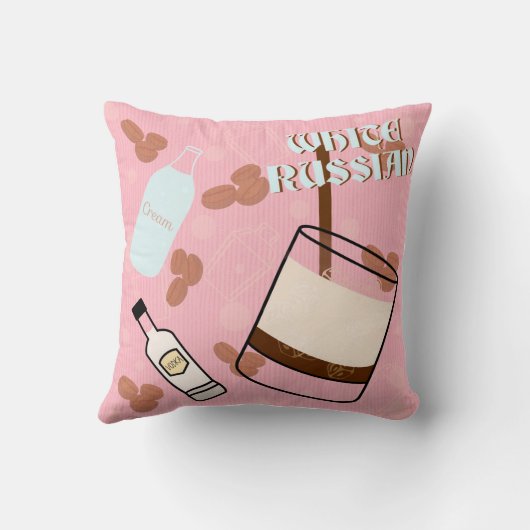Coussin Cocktail russe blanc (Verso)