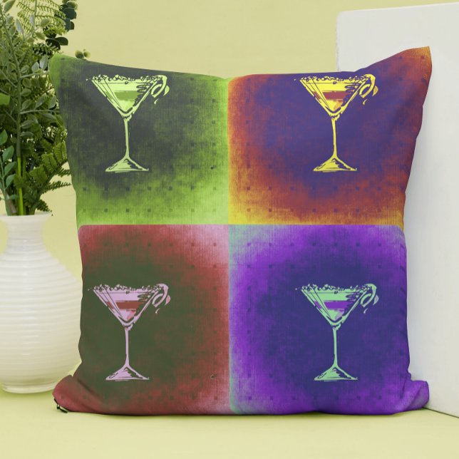 Coussin Cocktails Pop Art (Créateur téléchargé)