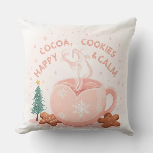 Coussin Cocoa, Cookies & Calm – Pastel Christmas CoT-Shirt (Recto)