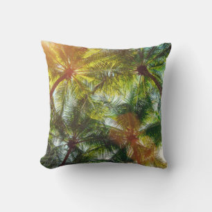 Coussin Cocotiers palmiers sur la plage