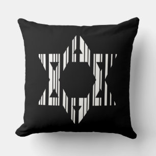 Coussin Code barre ÉTOILE DE DAVID Conception de motif jud
