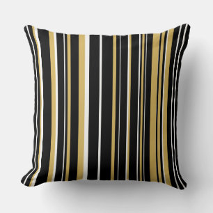Coussin Code-barres noir, jaune brumeux et blanc