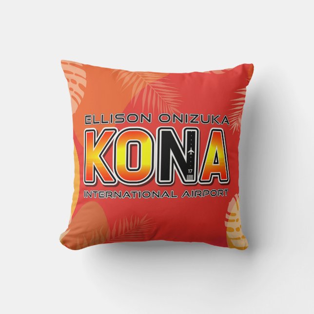 Coussin Code de l'aéroport international KOA de Kona Pillo (Recto)