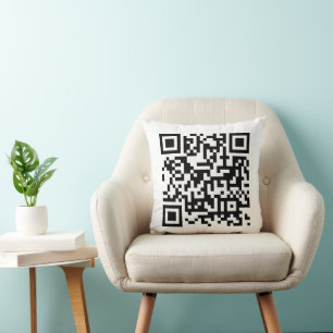 Coussin Code QR Entreprise Minimaliste Corporate  