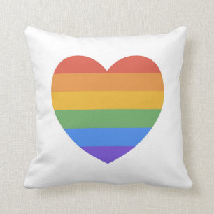 Coussin Coeur arc-en-ciel